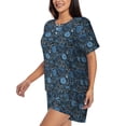 thumbnail image 2 of Lsque Winter Blue Forest Deer Women's Short-Sleeved Pajama Set - 2 Piece Soft and Lightweight Sleepwear Set-XX-Large, 2 of 9