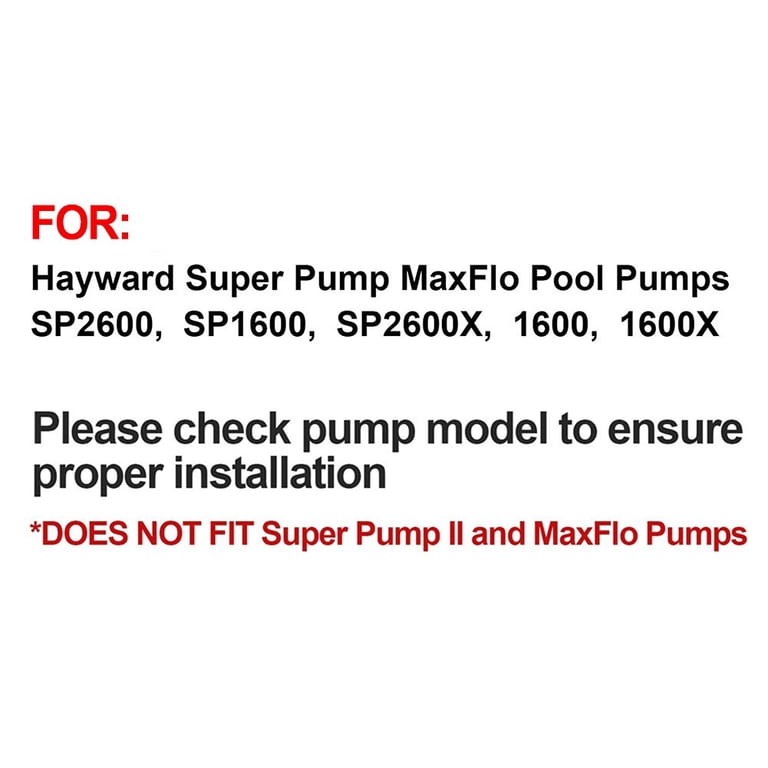 Pool Pump Seal Repair Kit For Hayward Super Pump SP1600 & SP2600 Models - Fits Regular, X, VSP Pumps