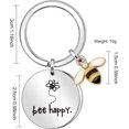 thumbnail image 2 of Llavero para mujer "Bee Happy" (plata), regalo para mamá, tía, hija, sobrina, amigas, 2 of 5