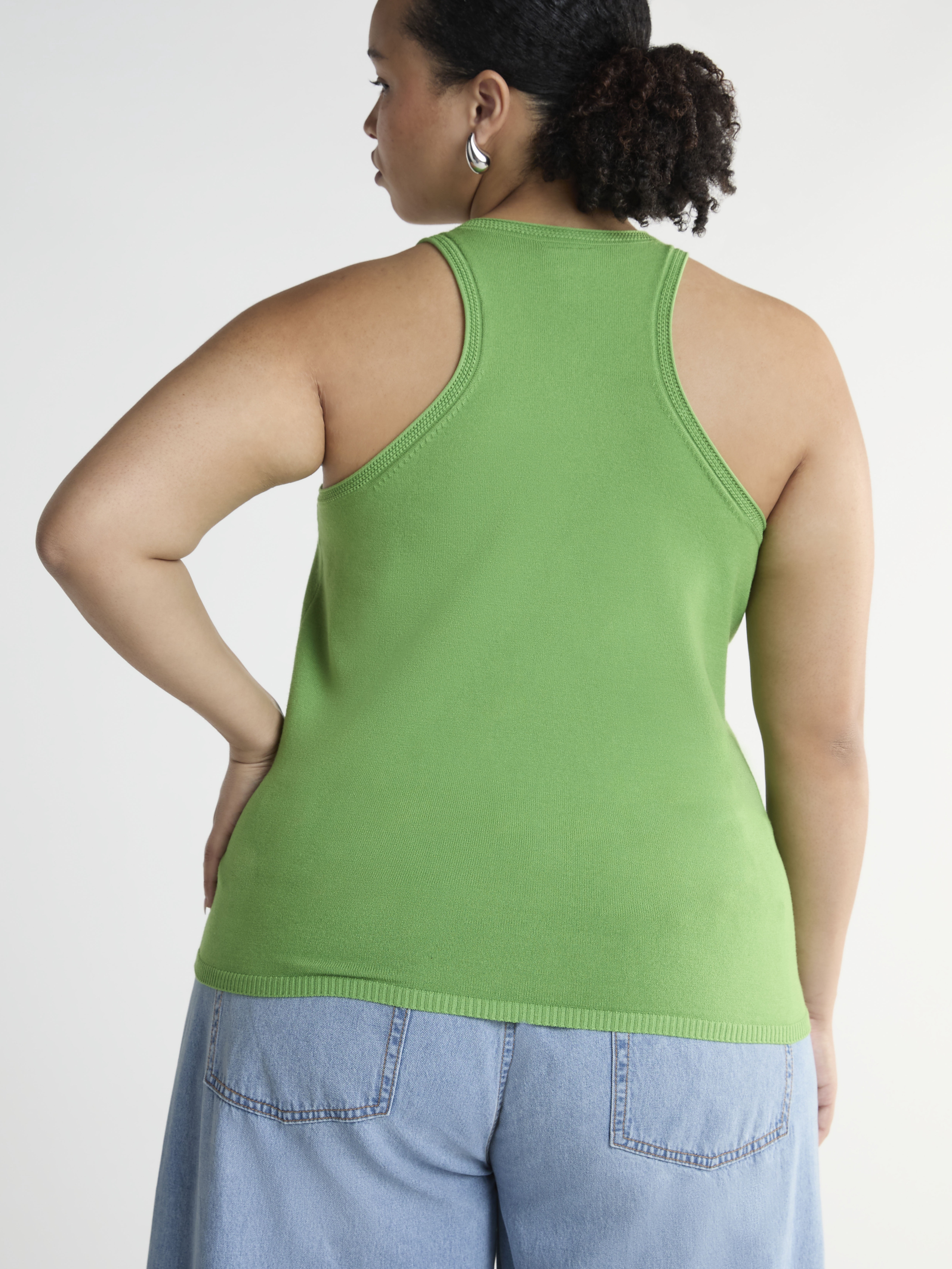 Scoop Women's Cutaway Sweater Tank Top, Lightweight, Sizes XS-XXL