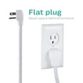 thumbnail image 4 of Philips 4-Outlet Surge Protector, 2 USB Ports, 4 ft Braided Extension Cord, 720J, White - SPC6244WC/37, 4 of 8