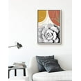 thumbnail image 2 of PixonSign Framed Canvas Print Wall Art White Rose Succulent by Circles Botanical Wilderness Mixed Media Modern Art Chic Colorful Multicolor Pastel for Living Room, Bedroom, Office - 24"x36" White, 2 of 5