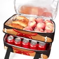 thumbnail image 5 of Christmas Double Layered Insulated Refrigerated Lunch Bag with Two Compartments and Large Capacity - Hand-Carry Meal Bag 7.1x11.4x16.1 Inches, 5 of 6