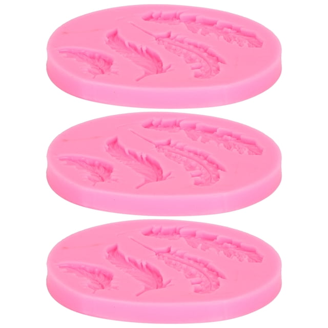 Feather Silicone , Backing Mould Pink Three-dimensional Feather Shape For Hard Candy For Chocolate Snacks