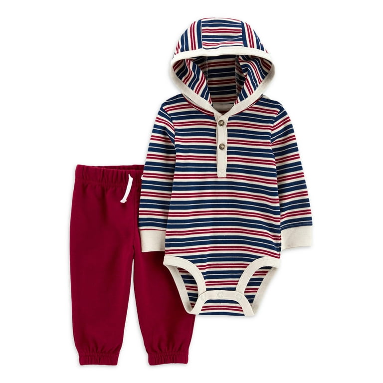 Carter's Child of Mine Baby Boy, Jumpsuit and Bodysuit Pant Set, 3-Piece, Sizes 0/3-24m, Infant Boy's, Size: 24 Months, Blue