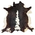 thumbnail image 1 of Natural Geo Brown/Black/White Cowhide Area Rug 5' x 5', 1 of 4