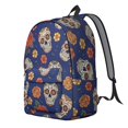 thumbnail image 2 of Skull and Rose Gothic Pattern Backpack for School, Cute School Bag with Adjustable Shoulder Straps and Padded Back, 15.7"x11.8"x5.5", 2 of 5