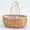 As Shown, variant on Wicker Woven Storage Basket for Home Organization, Decorative Flower Arrangements, Picnic Use, and Versatile Storage Solutions
