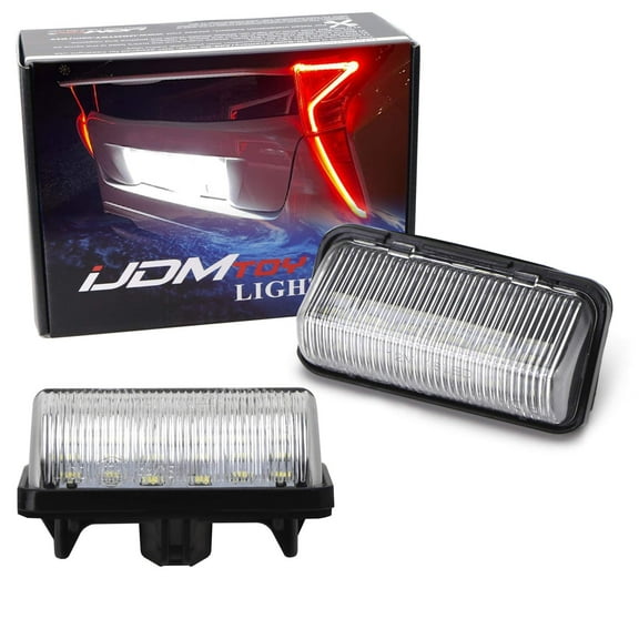 OEM-Fit 3W Full LED License Plate Light Kit For 2016-up Toyota Prius & Prius Prime, Powered by 18-SMD Xenon White LED