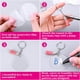 thumbnail image 5 of Llaveros en blanco, 120 piezas de llaveros transparentes para kit de vinilo que incluye 30 piezas de acrílico en blanco, 30 piezas de borlas para llaveros, 30 piezas de anillos para, 5 of 8