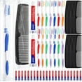 TRAHOO50 Kit Disposable Toothbrushes with 10g Toothpaste and Comb