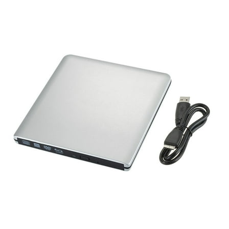 Ultra-Slim External Optical Drive with 4K Blu-Ray Burning, USB 3.0, DVD Play, 3D Blu-Ray R/W ,Easy to Use