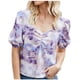 thumbnail image 1 of Mujeres verano casual moda sexy cuello en V camisa T manga corta letras imprimir camisetas tops blusa Pompotops  hkajfhjk466175, 1 of 6