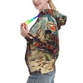thumbnail image 2 of Kdxio Tribal Futuristic Warrior Print Womens Oversized Hoodies Sweatshirts Hooded Pullover Tops Sweaters Casual-Medium, 2 of 7