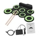 thumbnail image 5 of Juego de batería enrollable, batería electrónica portátil, kits de batería de silicona ligeros, batería compacta para conciertos, juegos en casa para Verde, 5 of 10