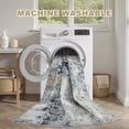 thumbnail image 2 of UERMEI 6x9 Washable Area Rugs for Living Room, Modern Abstract Printed Rug, Vacuum-Friendly, Non Slip Indoor Rug for Bedroom Dining Room Home Decor Carpet, Dark blue, 2 of 8