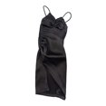 thumbnail image 3 of Ropa femenina de 12 pulgadas (escala 1:6), vestido con abertura alta y escote en V profundo. Negro, 3 of 9