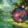 thumbnail image 2 of Vibrant Metal Hanging Wind Spinners - Traditional Chinese Fan Design with Fireworks Pattern for Yard & Garden Decor, 2 of 6