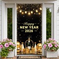 thumbnail image 6 of Champagne Celebration Banner New Year Party Backdrop Glittering Design Golden Theme for New Year Party Holiday Celebration Indoor Event, 6 of 9