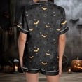 thumbnail image 4 of Womens Pajama Sets Halloween Print Shorts Pjs Sets Sleepwear Gold 2XL, 4 of 6