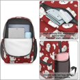 thumbnail image 4 of Maltese and Dog Paw Print Red 17" School Backpacks for Teens,Waterproof Oxford Fabric,S-Shape Padded Straps for School,Travel,Hiking,Camping, 4 of 6