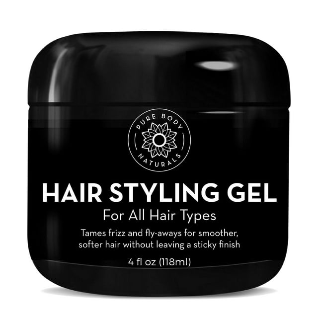 Pure Body Naturals Gel para el cabello para hombres Ingredientes naturales con aloe hidratante para cabello firme y saludable 4 onzas líquidas