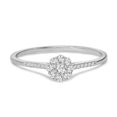 thumbnail image 3 of 10k White Gold and Diamond Cluster Ring (1/6 cttw, I-J Color, I2-I3 Clarity), Size 7, 3 of 4