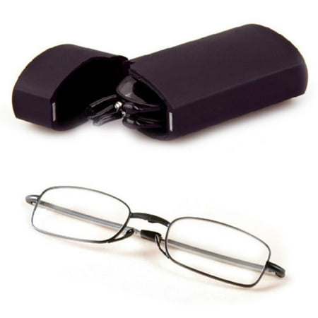 - 1PCS Portable Fashion New Folding Frame Reading Glasses Rotation Eyeglass Telescopic Leg + Case +1.5~+3.0 For Women Man Eyewear