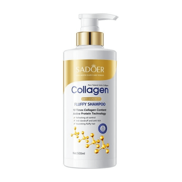 Shampoo de Colageno Anticaspa, Control de Grasa, Hidratacion Profunda y Volumen, Cabello Suave, Limpio y Saludable Formula Profesional