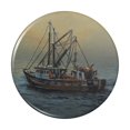 thumbnail image 1 of Fishing Boat Ocean Mist Pinback Button Pin, 1 of 5