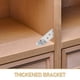 thumbnail image 2 of 4 soportes universales para estantes de esquina de muebles de acero inoxidable, estabilizadores triangulares de madera para muebles, 2 of 8
