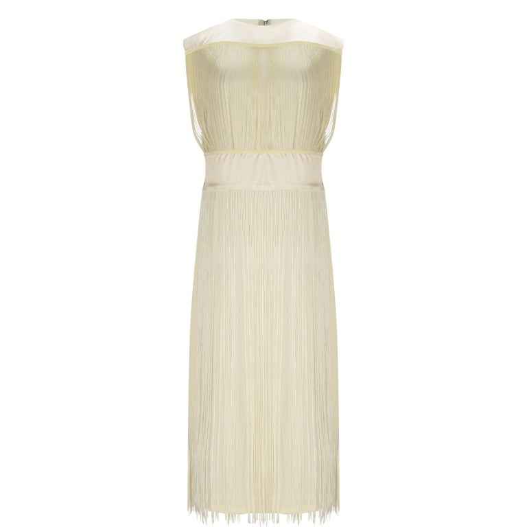 open lace back dress Pleated Mid Length Sweater Dress Green / L(8-10) main image 1