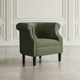 thumbnail image 3 of Jofran Lily Transitional Contemporary Upholstered Barrel Curved Back Accent Chair with Nailhead Trim, 3 of 6