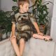 thumbnail image 4 of Balery Regal Dog In Royal Attire Conjunto de Pijama Infantil de Manga Corta con Estampado – Ropa de Dormir de Algodón Suave-Large, 4 of 6