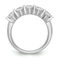 thumbnail image 2 of 14k White Gold Bar Set Round Diamond Wedding Band 5 Stone Anniversary Ring 1/4 Ct., 2 of 7