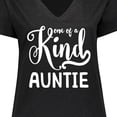 thumbnail image 4 of Inktastic Gift for Aunts | One of a Kind Auntie (white) Women's Plus Size V-Neck T-Shirt, 4 of 5