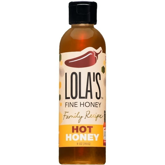 Lola's Fine Hot Honey 9OZ Squeeze Bottle Mild Heat All Natural Gluten Free