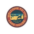 thumbnail image 2 of Welcome to the Lakehouse Novelty Sign, Metal Wall Decor - 12" Round, 2 of 4
