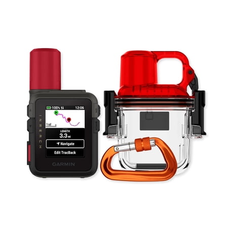 Garmin inReach Mini 3 Plus Rugged SOS Satellite Communicator Bundle with Garmin Dive Case, Heavy Duty Carabiner with Locking Clip, and Premium Accessories for Scuba Diving and Water Activities