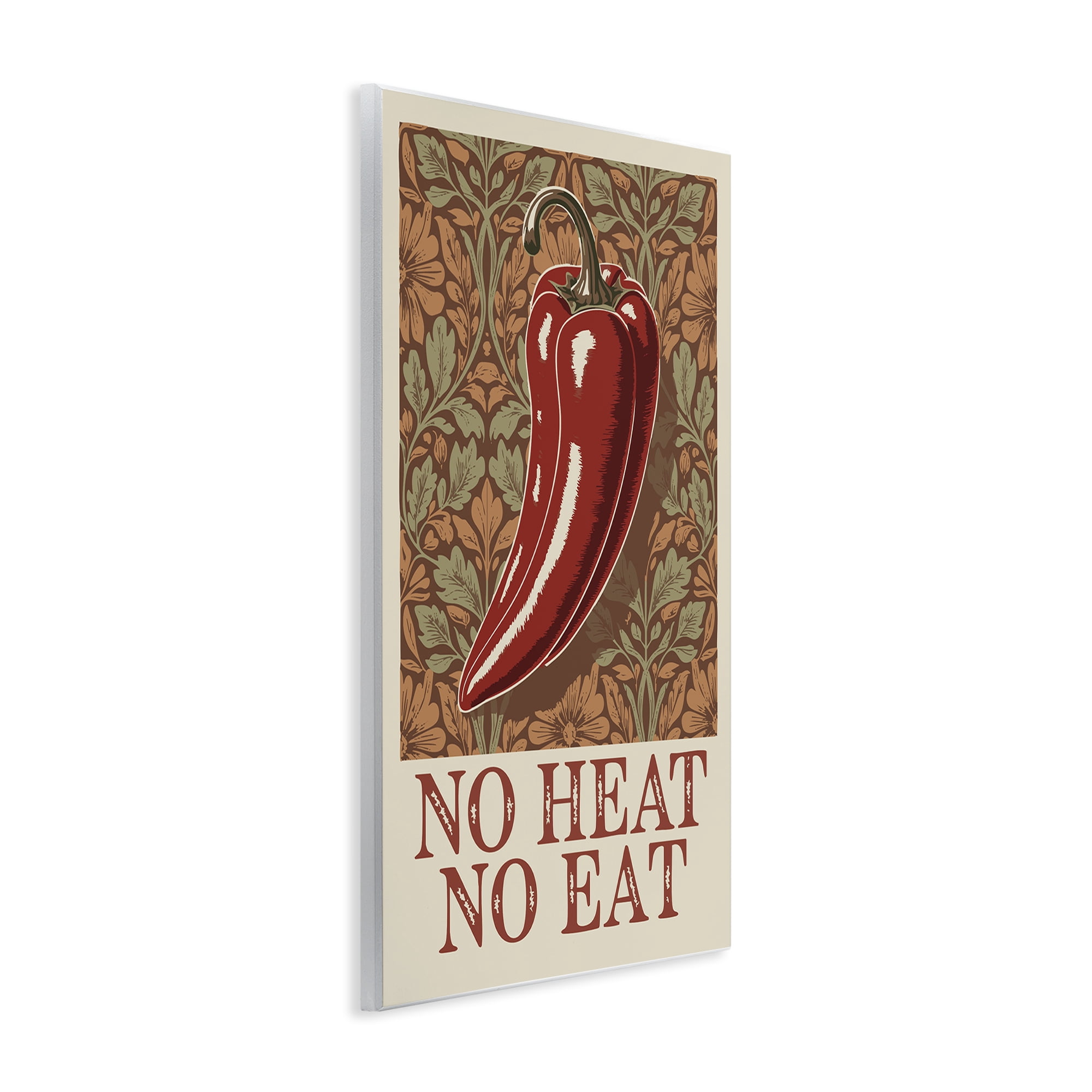 Stupell Industries No Heat or Eat Pepper Wall Plaque Art, design by Andreas Magnusson