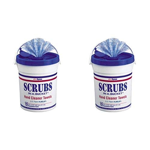 Dymon 42272 Scrubs In A Bucket Hand Cleaner Towels 72 Count (2 Pack