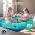 thumbnail image 4 of ODIKA 4'x6' Machine Washable Non-Slip Area Rug, Whimsical Nature Theme High Traffic Rug, Blue, 32060, 4 of 7