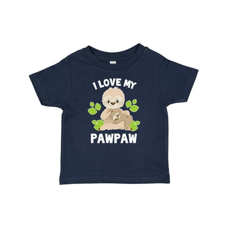 

Inktastic Cute Sloth I Love My Pawpaw with Green Leaves Gift Baby Boy or Baby Girl T-Shirt