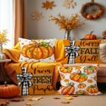 thumbnail image 2 of Fall Throw Pillow Covers 18x18 Inch Set of 4, Fall Pumpkin Home Decorative Pillow Cover Happy Fall Y'all Farm Fresh Pumpkin Outdoor Farmhouse Pillow Cases for Sofa Couch Autumn Thanksgiving Harvest, 2 of 11