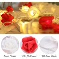 thumbnail image 4 of LED Fairy Lights Roses Rose Lamp Simulation Rose Petals Chain 3M 20LED Fairy Lights Flowers Battery Operated Lighting Decoration for Garden Party Christmas Wedding Valentine's Day - Red, 4 of 6