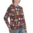 thumbnail image 2 of Yiaed Forest Wild Mushroom Print Womens Casual Hoodies Crew Neck Long Sleeve Sweatshirts With Pocket Pullover Tops Women's Hooded Sweatshirt-Small, 2 of 5