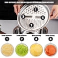 thumbnail image 2 of leyfeng Rallador de lavabo de cocina 3 en 1, colador multiusos, cortador, trituradora con tapa de acero inoxidable, 2 of 8