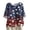 Deep Red, variant on Women's 250th Anniversary USA Shirt Mid Sleeve Independence Day Top 4th of July Shirts America 250 Merchandise Loose Star Print Tee