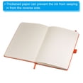 thumbnail image 4 of Uxcell A5 Lined Journal Notebook Hardcover 160 Pages 80 Gsm Thick Ruled Paper with Pen Loop, Orange, 4 of 6