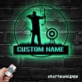 thumbnail image 3 of Craftnamesign Custom Archery Metal Wall Art LED Light, Custom Archer Name Sign, Archery Sign, 3 of 5